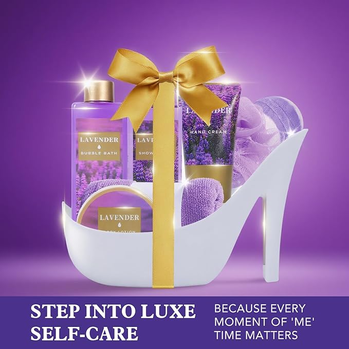 Spa Luxetique Gifts for Women 8pcs Relaxing Lavender Gift Set for Women High - Image 9