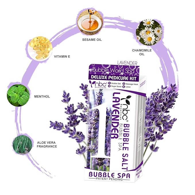 Pedicure Kit Foot Soak Set: Bubble Salt, Sugar Scrub, Massage Mask, Massage - Image 5