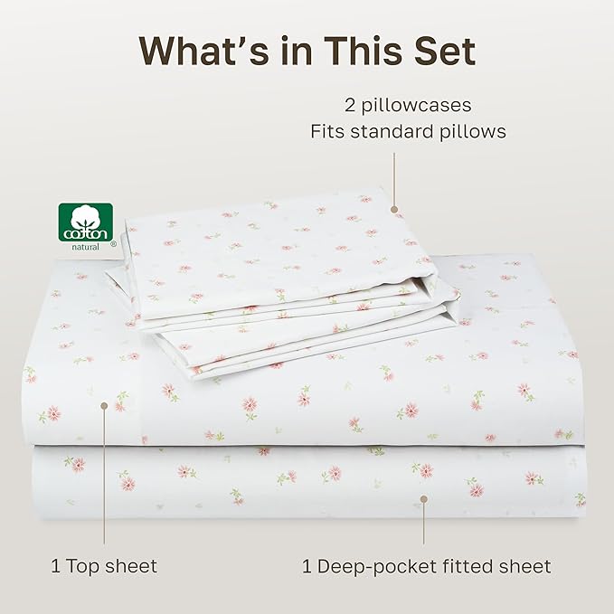 California Design Den Soft 100% Cotton Full Size Bed Sheets Set, 400 Thread - Image 4