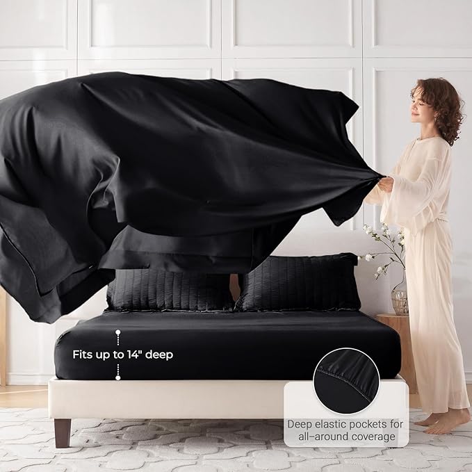 MUXHOMO 7 Pieces Full Comforter Set, Seersucker Bed in a Bag Full Size - Image 3