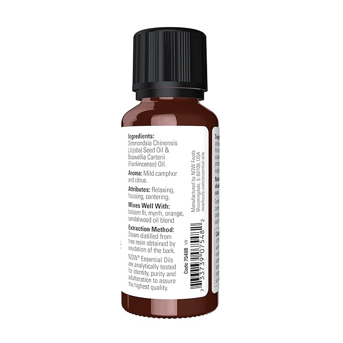 NOW Essential Oils, Frankincense Oil Blend, 20% Blend of Pure Frankincense Oil - Image 2