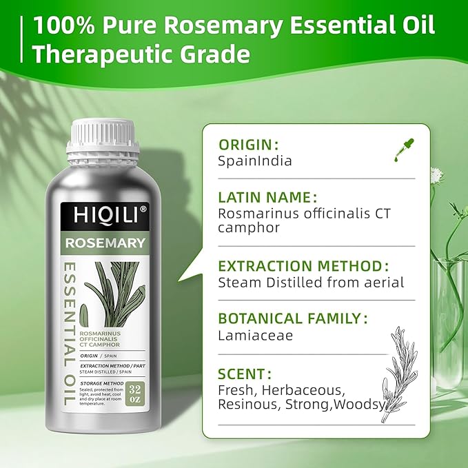 HIQILI 1000ML Rosemary Oil for Hair Growth, Add to Shampoo & Conditioner - Image 8