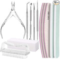FANDAMEI Manicure Kit, Nail Files 100/180, Cuticle Nippers, Nail Buffer Block by FANDAMEI