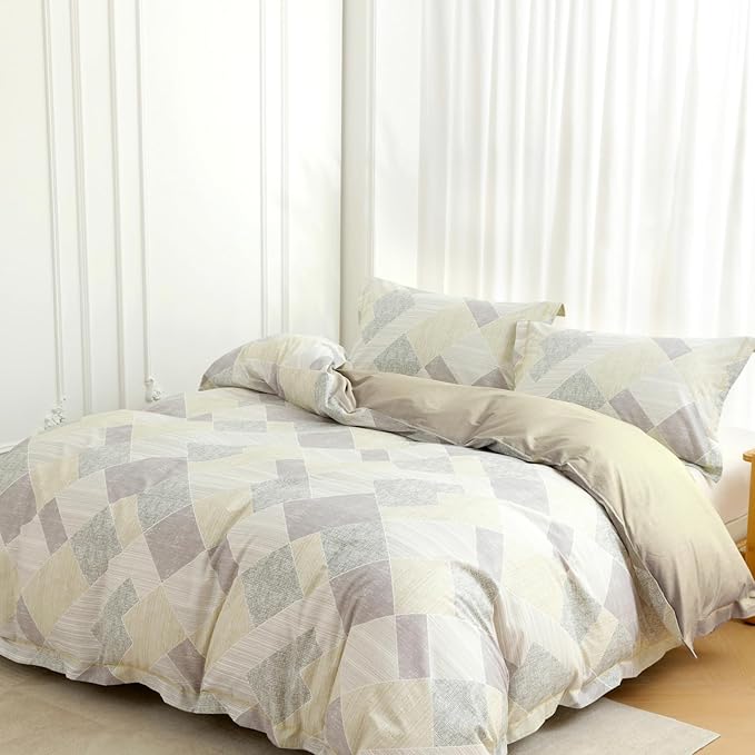 OAITE Duvet Cover Set King Size Floral Pattern Ultra Soft 100% Cotton Duvet - Image 5