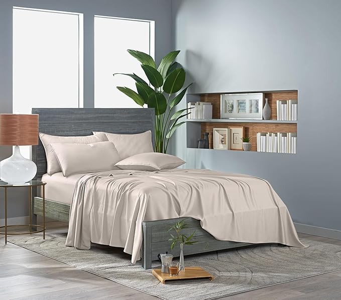 Pure Bamboo King Sheets, Genuine 100% Organic Viscose Derived from Bamboo Bed - Image 3