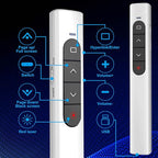 Presentation Clicker Wireless Presenter Remote with Hyperlink & Volume Remote Clicker for PowerPoint Office Classroom Presentation Remote Control Pointer Slide Advancer (Battery Included)