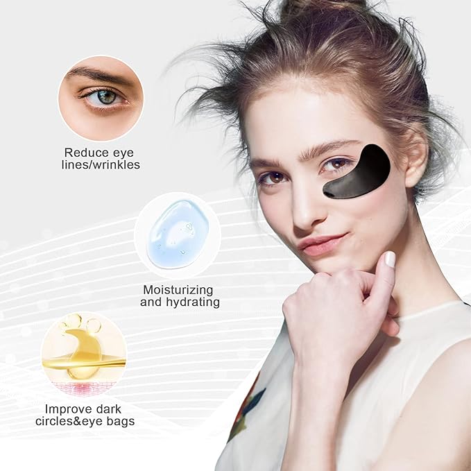 Permotary 30 Pairs Gel Collagen Eye Pads, Crystal Collagen Under Eye Mask - Image 3