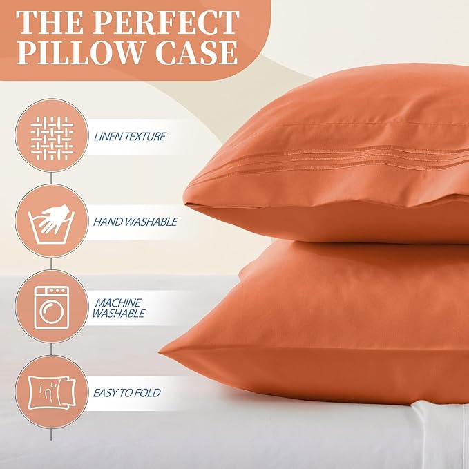Vonty 2 Pack Standard Pillow Cases - Image 2