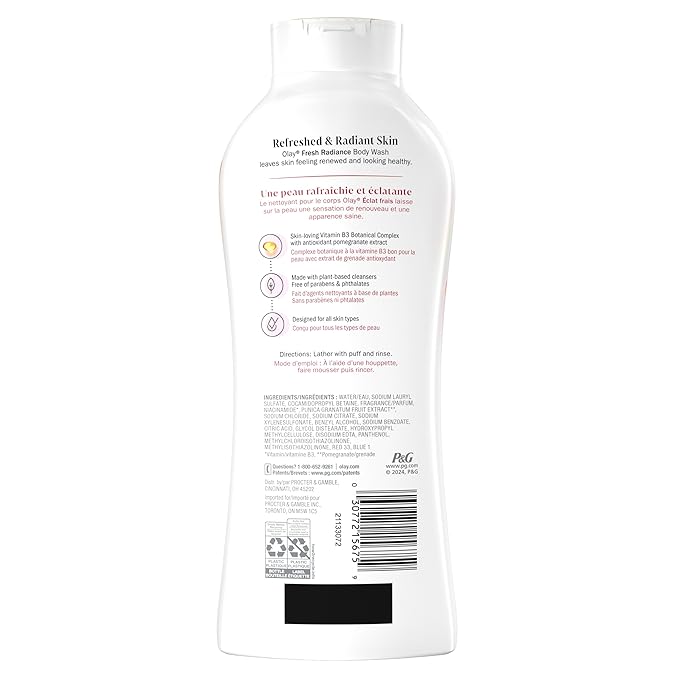 Olay Body Wash for Women, Fresh Radiance, Refreshing & Renewing, Made - Image 12
