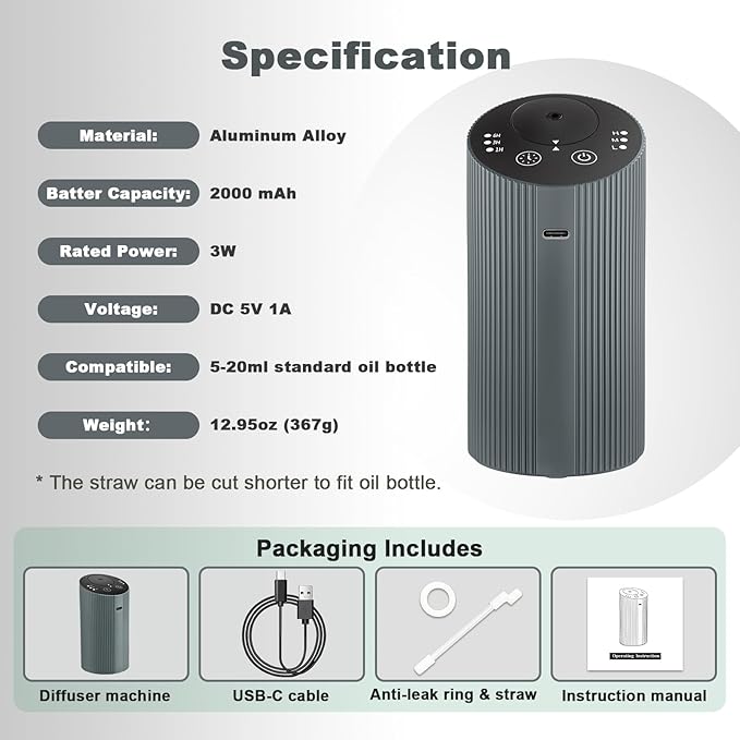 Waterless Essential Oil Diffuser - Image 8