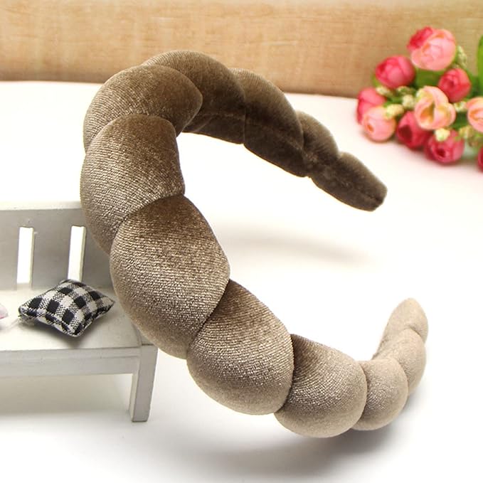 Fashion Headbands for Women Padded Fabric Hair Bands Wide Velvet Non Slip - Image 2