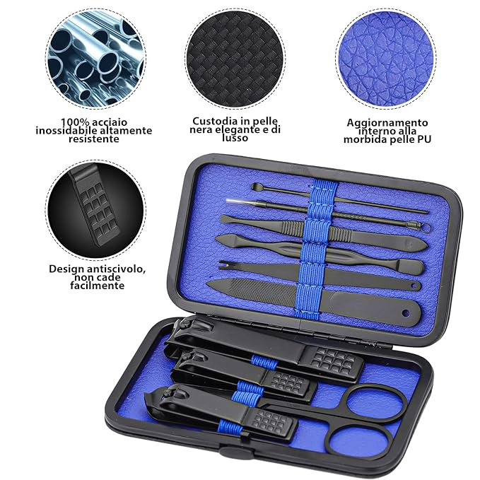 Glamne Manicure Set Nail Clippers Kit Professional Stainless Steel Nail Care - Image 3