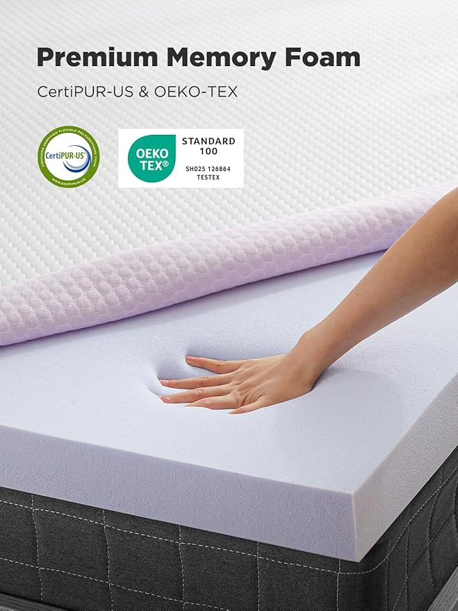 PERLECARE 2 Inch Gel Memory Foam Mattress Topper - Image 7