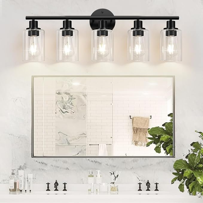 Zarbitta 5-Light Bathroom Light Fixtures, Bathroom Wall Lamp - Image 6