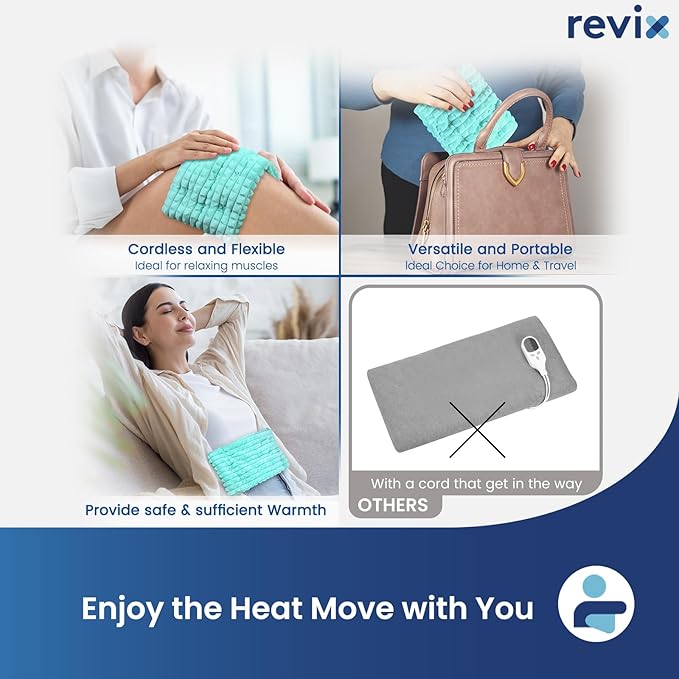 REVIX 6 * 12" Moist Heating Pad Microwavable, Reusable Microwave Heating Pads - Image 7