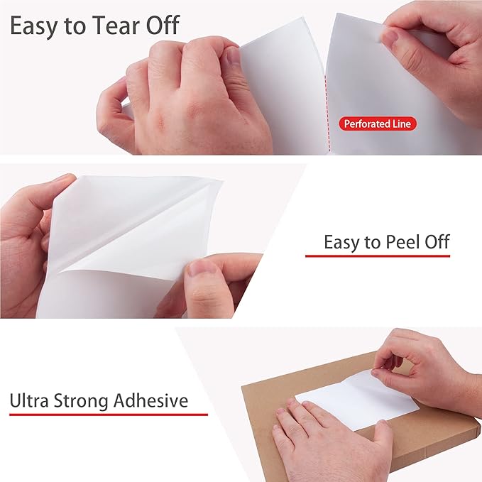 L LIKED 1000 4x6 Thermal Shipping Labels Fanfold, Direct Thermal Printer Labels Compatible with Zebra Rollo - Perforated Strong Adhesive