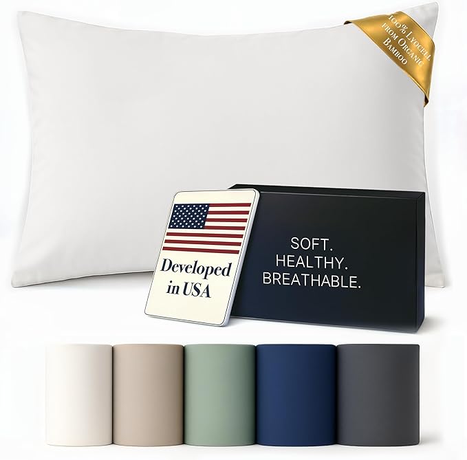 ettitude Pillowcase Set of 2-100% Lyocell from Organic Bamboo by ettitude