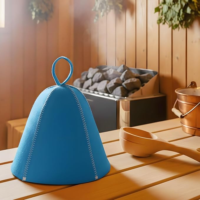 JaGely Sauna Hat for Men Women Sauna Hat Vaporarium Cap Russian Banya Cap for - Image 6