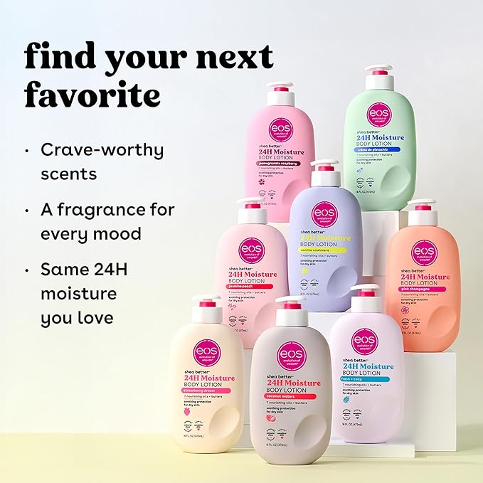 eos Shea Better Body Lotion Pink Champagne, 24-Hour Moisture Skin Care - Image 10