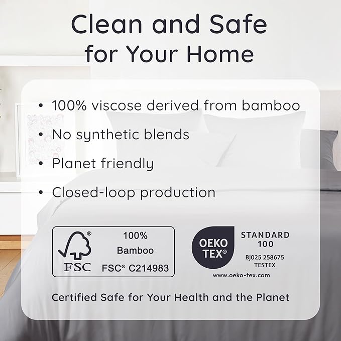 Bambaw 100% Viscose Derived from Bamboo Fitted Sheet Full Size, Cooling Fitted - Image 6
