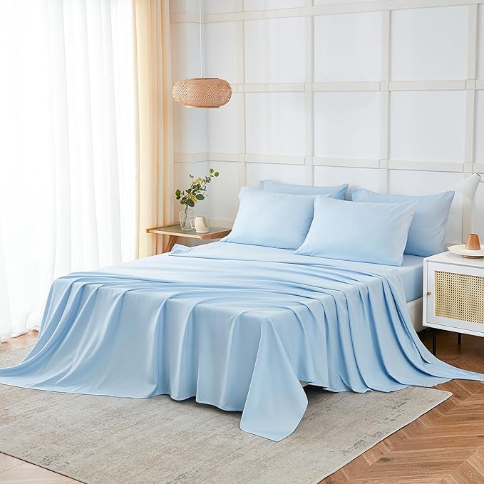 ILAVANDE Queen Sheets Set 6 Piece, Hotel Luxury Super Soft 1800 Series - Image 6