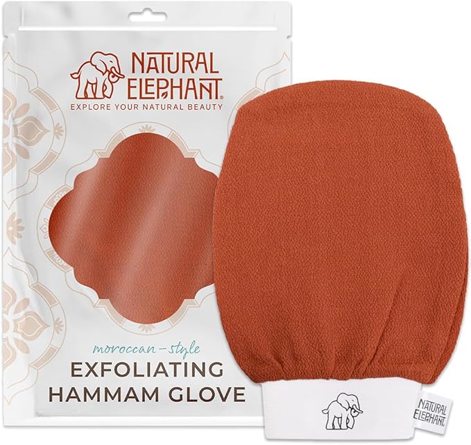 Natural Elephant Exfoliating Hammam Glove | Authentic Moroccan Kessa Body Scrub by NaturalElephant