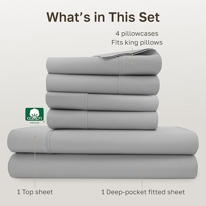 California Design Den 6-Pc King Size Sheet Set - Image 4