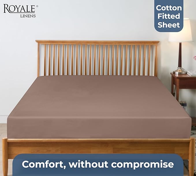 Royale Linens 100% Organic Cotton Fitted Sheet - Image 8