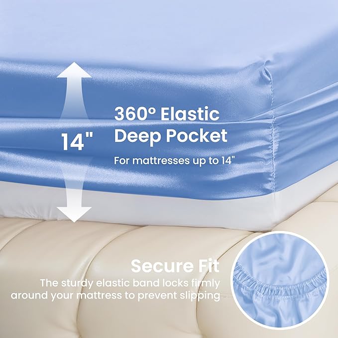 Love's cabin Full Size Satin Sheet Sets - Image 4