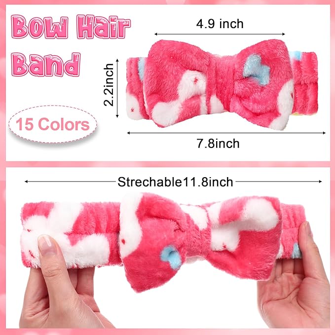 Tigeen 52 Pieces Spa Headband for Washing Face Bulk Soft Coral Fleece Skincare - Image 2