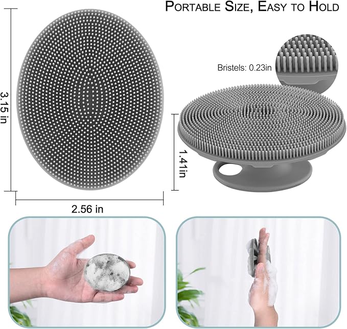 INNERNEED Silicone Face Exfoliating Brush Manual Handheld Facial Cleansing - Image 3