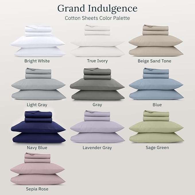 California Design Den Thick and Natural 100% Cotton Queen Bed Sheets Set - Image 8