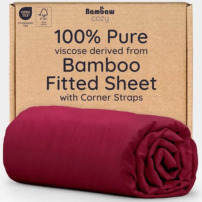 Bambaw 100% Viscose Derived from Bamboo Fitted Sheet Only, Full Size Fitted Bed by Bambaw