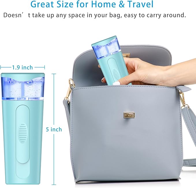 withthesun Nano Face Mister, Facial Steamer, USB Rechargeable Cool Mist Sprayer - Image 5