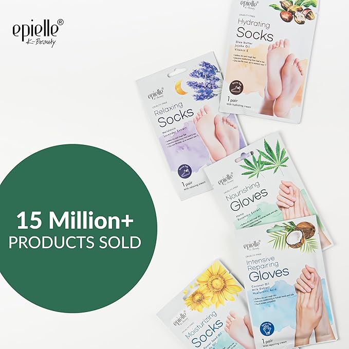 Epielle Nourishing Foot Mask 6 Pairs, Repair and Soften - Image 2