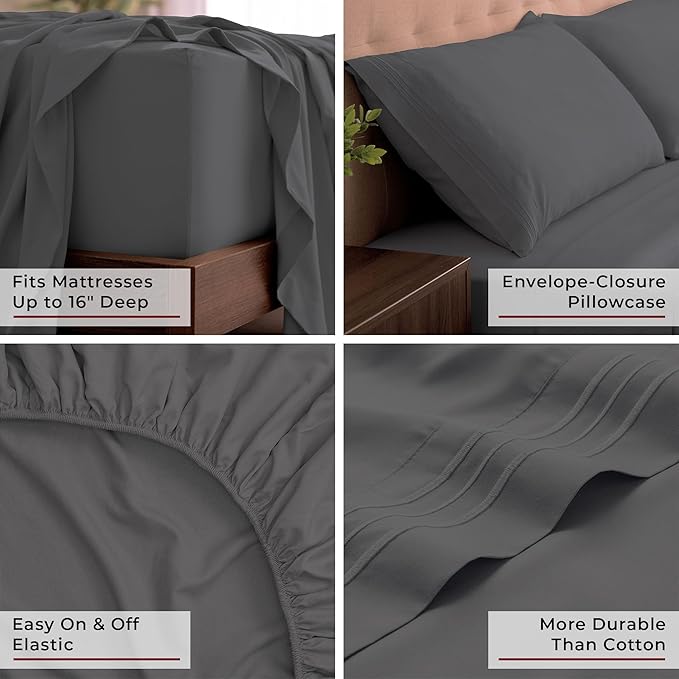 Mellanni California King Sheets Set - Image 5