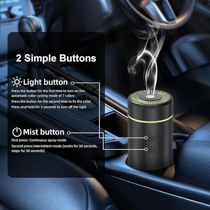 SEEDSEEL 100ML Car Diffuser, USB Rechargeable Battery Operated, Powered - Image 5