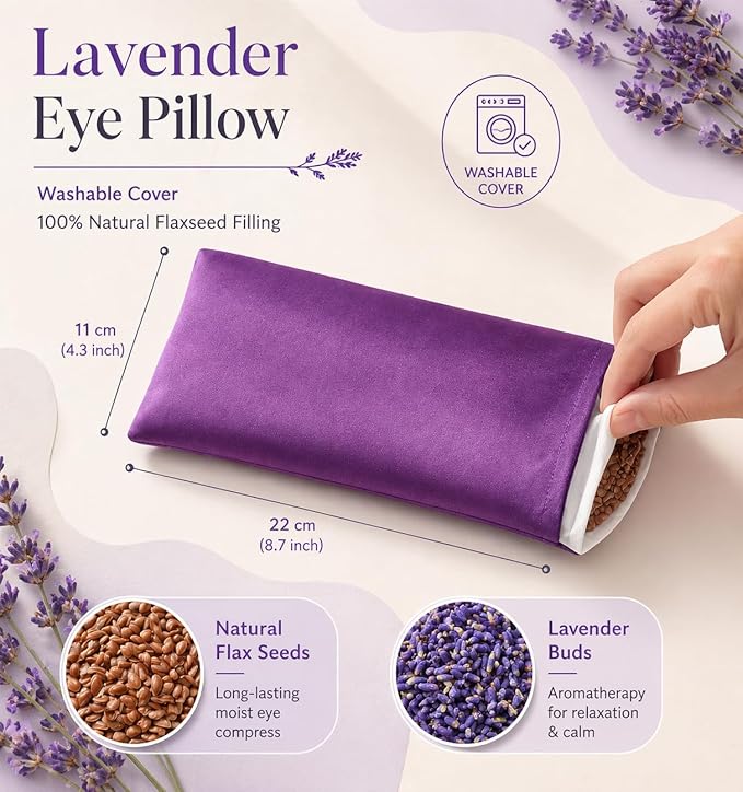 Lavender Eye Pillow for Relaxation & Sleeping – Aromatherapy Eye Pillow - Image 3