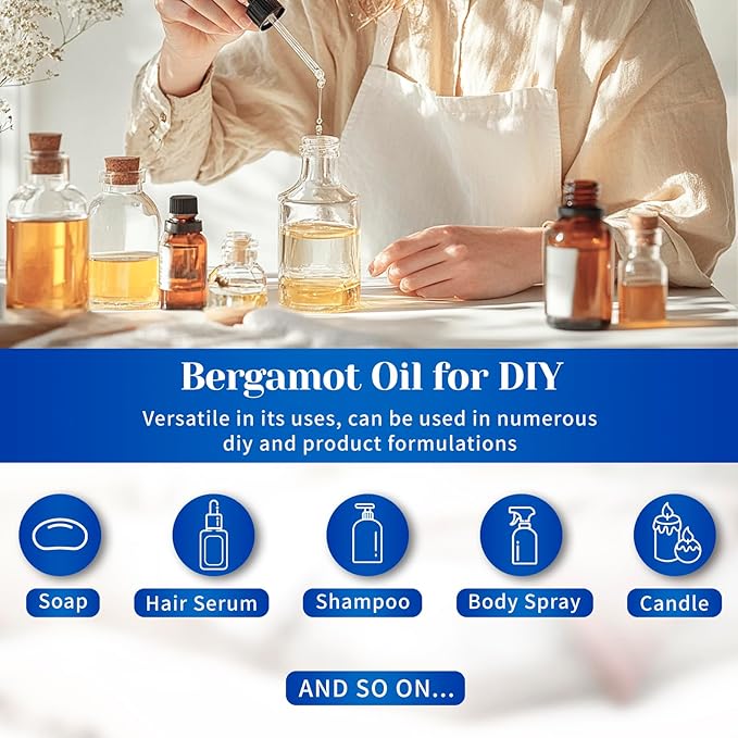 HIQILI Bergamot Essential Oil for Diffuser, 100% Pure & Natural, Travel Size - Image 5