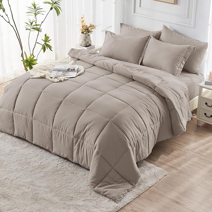 JOLLYVOGUE Queen Comforter Set, Ultra-Soft Bed in a Bag Queen Size 7 Pieces - Image 8