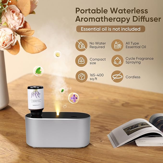 Waterless Diffuser for Home Essential Oil Diffuser, Aromatherapy Diffuser - Image 2