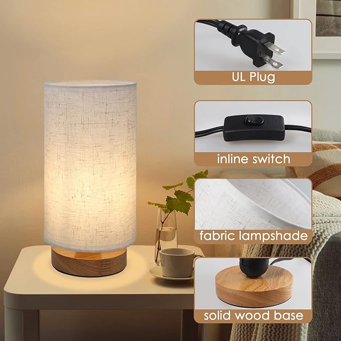Small Bedside Night Table Lamp for Bedroom, Minimalist Nightstand Lamp - Image 5
