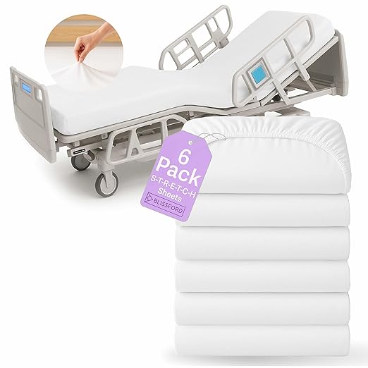 BLISSFORD - 6 Pack Fitted Hospital Bed Sheets - Image 8