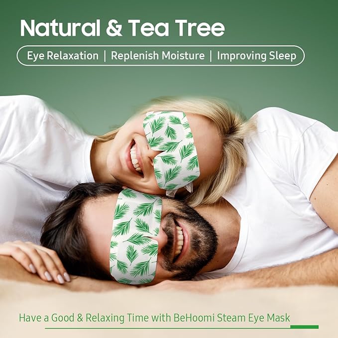 BeHoomi Steam Eye Mask, Self Heating Disposable SPA Warm Compress - Image 2