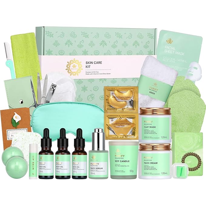 30 Pcs Mother's Day Gift for Mom, Facial Skin Care Set for Men & Women by RAROSAACCA