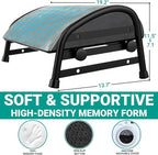 YEASHEIN Adjustable Foot Rest for Under Desk at Work, Velvet Under Desk Footrest with Metal Frame, Padded Foot Stools for Under Office Desk, Ergonomic Leg Rest for Desk Chair, Car, Computer - Gray