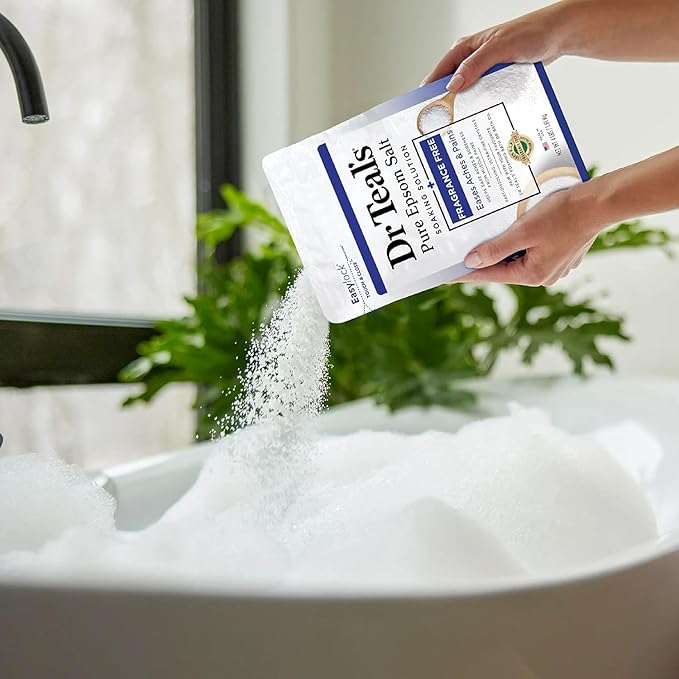 Dr Teal's Pure Epsom Salt Soak, Fragrance Free, 4 lbs - Image 8