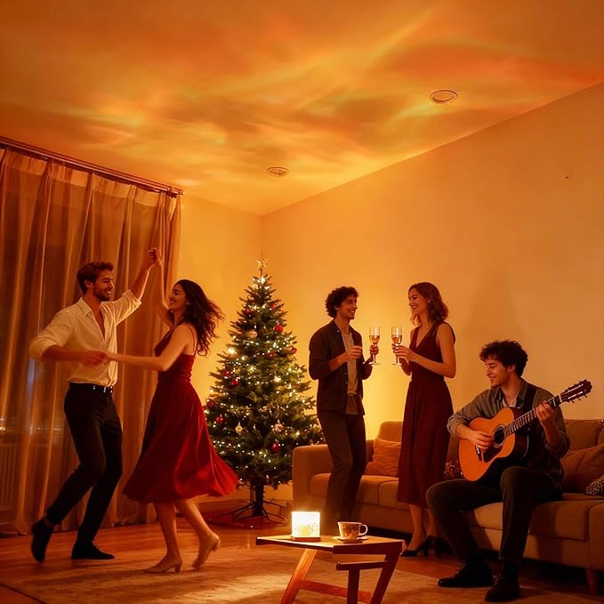 Ocean Wave Projector Light, 16-Color Changing Luminorthe Cube Lamp - Image 8