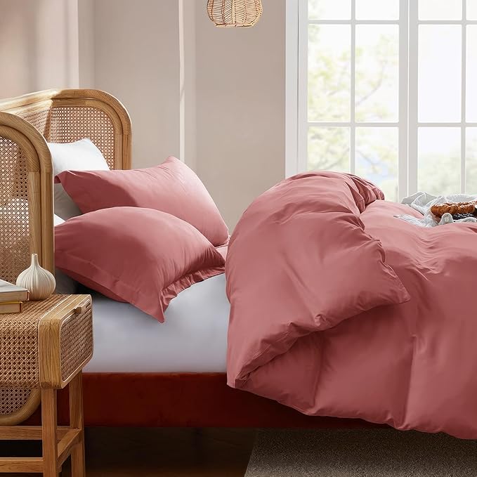 Nestl Pink Clay Duvet Cover Queen Size - Image 7