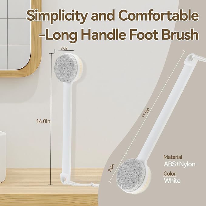 Foot Pumice Stone for Feet, 2 in 1 Foot Pumice Scrubber for Wet or Dry Brushing - Image 3